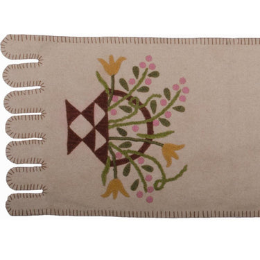 Flower Basket Table Runner Cream TRJM0031 - The Fox Decor